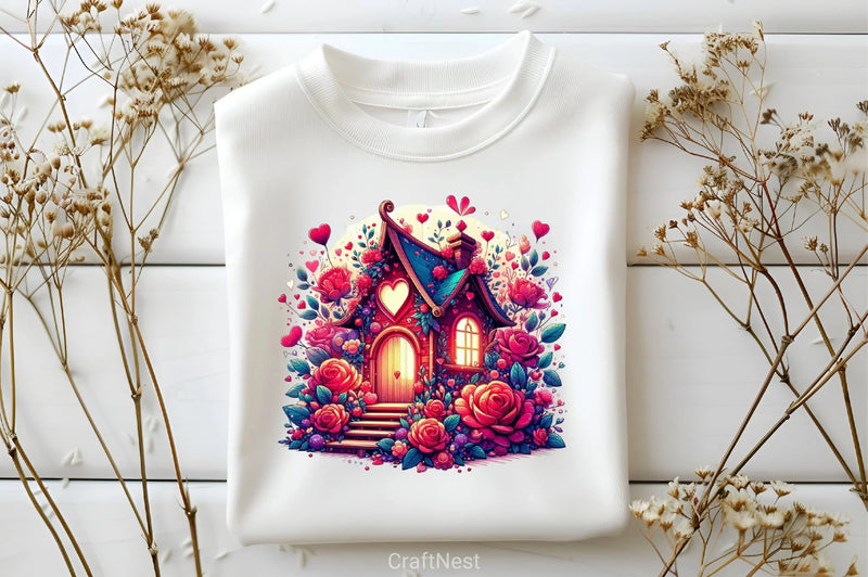 Valentine Fairy House Clipart Bundle 2 - CraftNest - Digital Crafting and Art