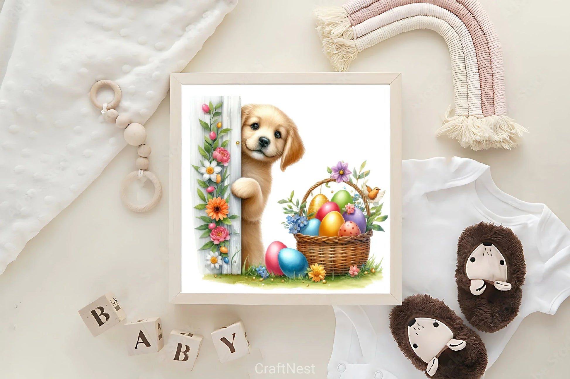Easter Dog Peeking Clipart Bundle - CraftNest - Digital Crafting and Art