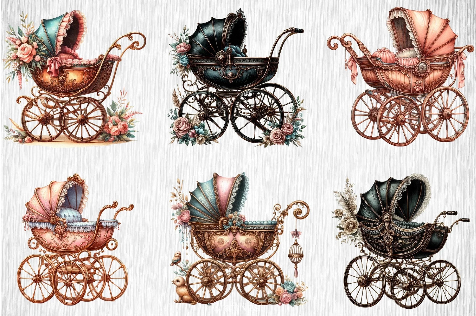 Luxurious Bassinet Clipart Bundle - CraftNest - Digital Crafting and Art