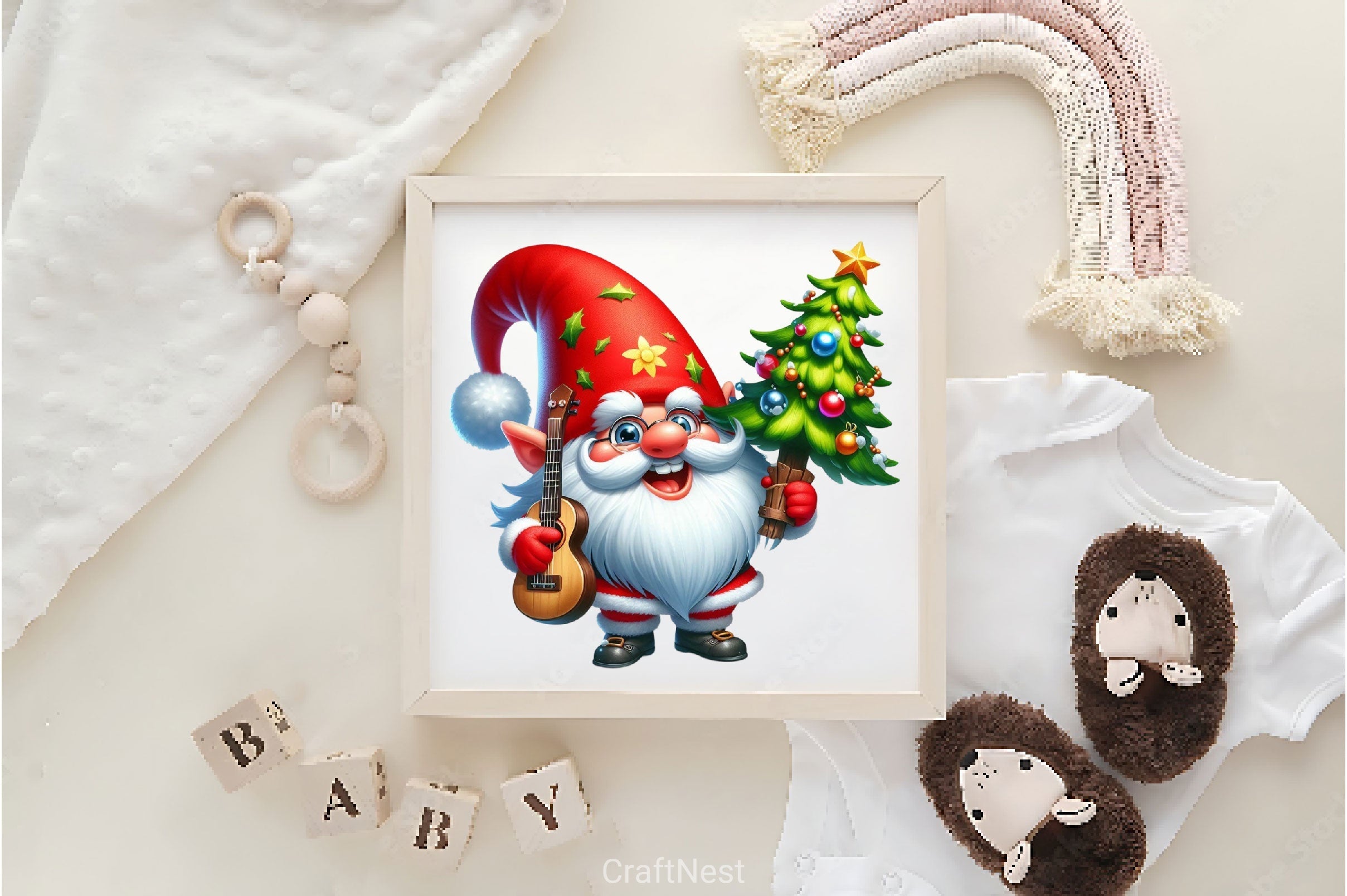 Christmas Funny Gnome Clipart Bundle 2