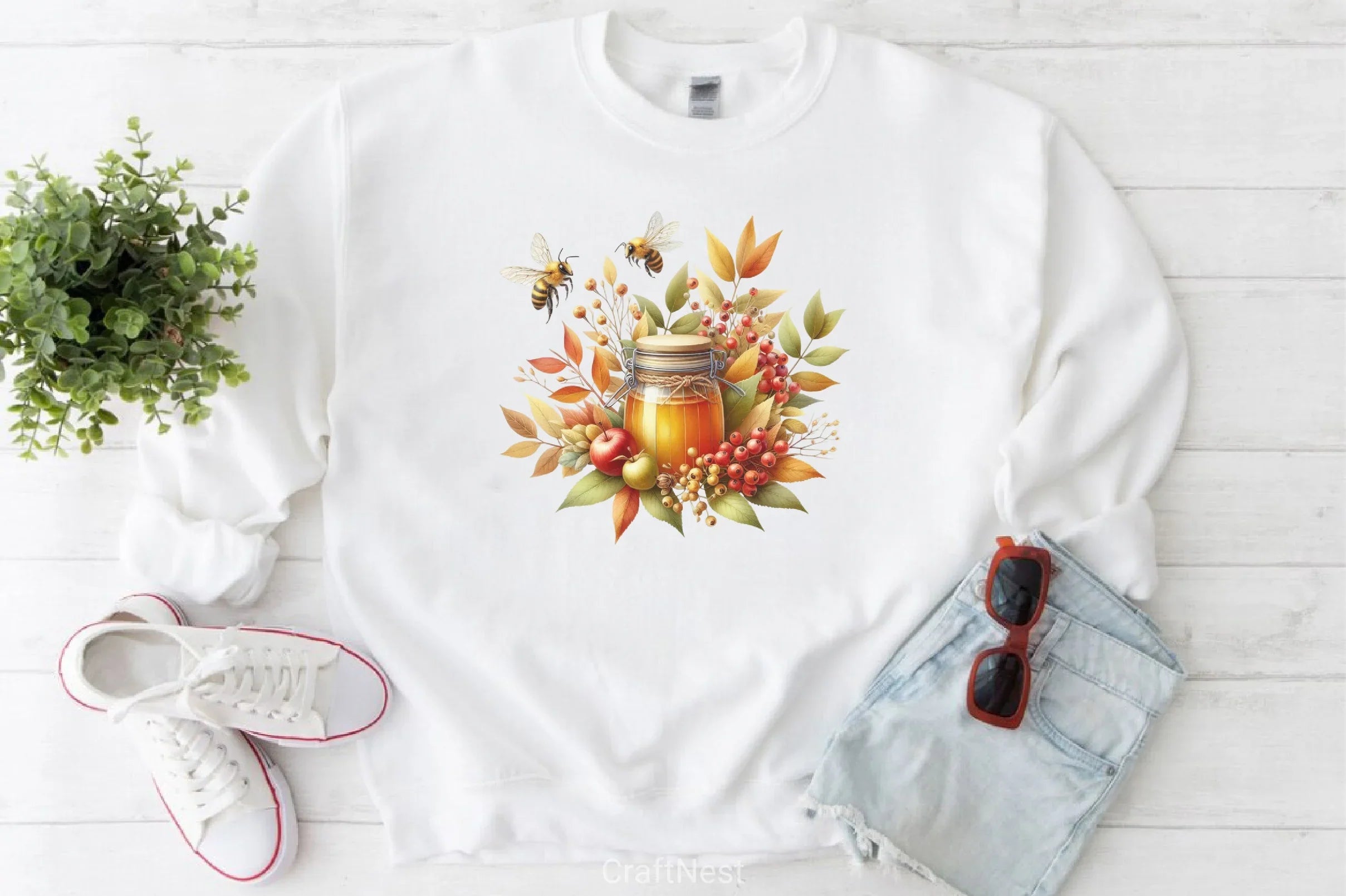 Autumn Honey Bee Clipart Bundle - CraftNest - Digital Crafting and Art