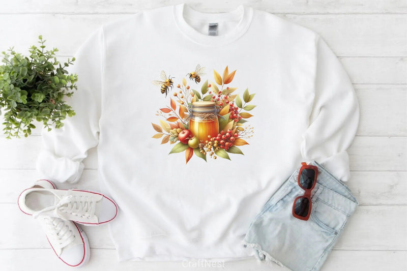 Autumn Honey Bee Clipart Bundle - CraftNest - Digital Crafting and Art
