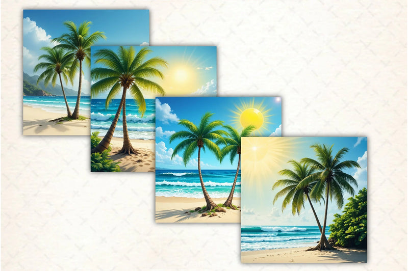 Summer Tropical Beach Clipart Bundle - CraftNest - Digital Crafting and Art