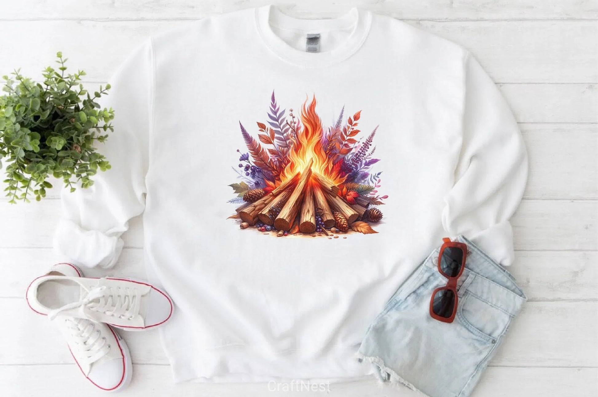 Bonfire Camping Clipart Bundle - CraftNest - Digital Crafting and Art