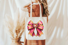 Pink Gem Bow Clipart Bundle - CraftNest - Digital Crafting and Art