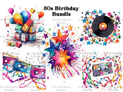 80s Birthday Clipart - CraftNest