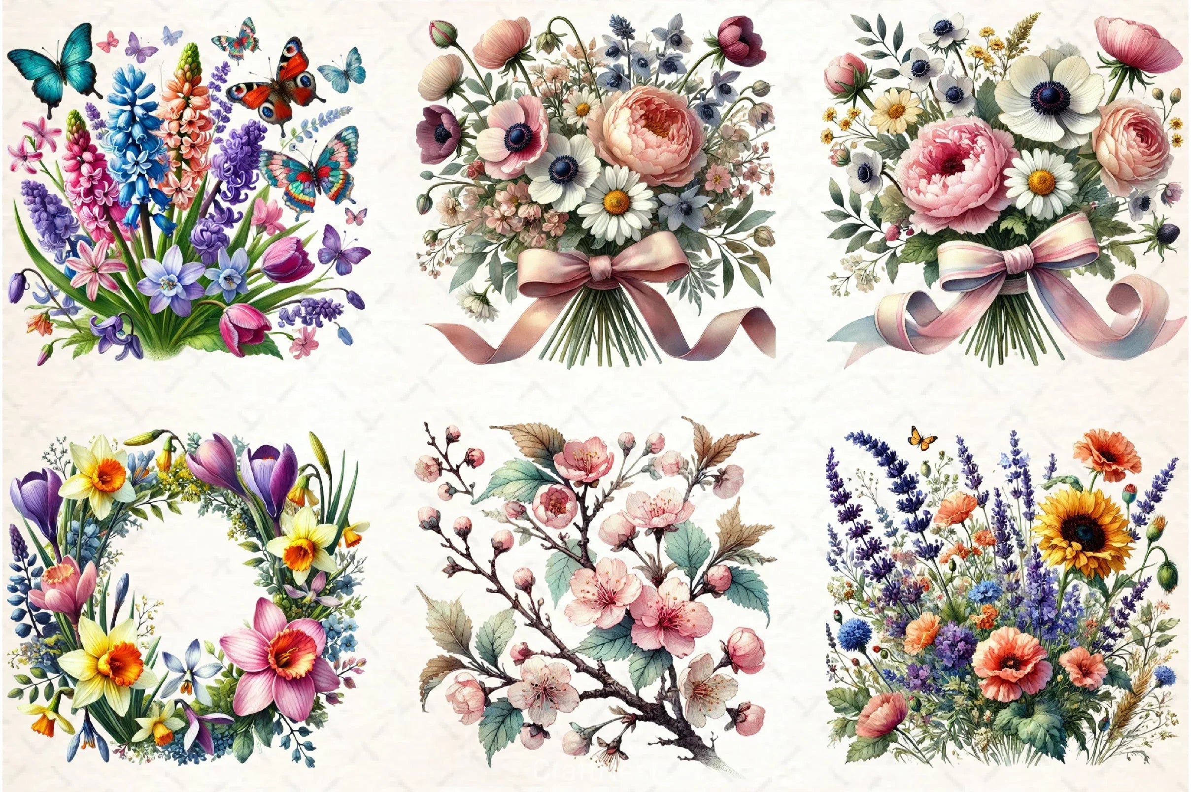 Spring Flower Clipart Bundle 8 - CraftNest - Digital Crafting and Art