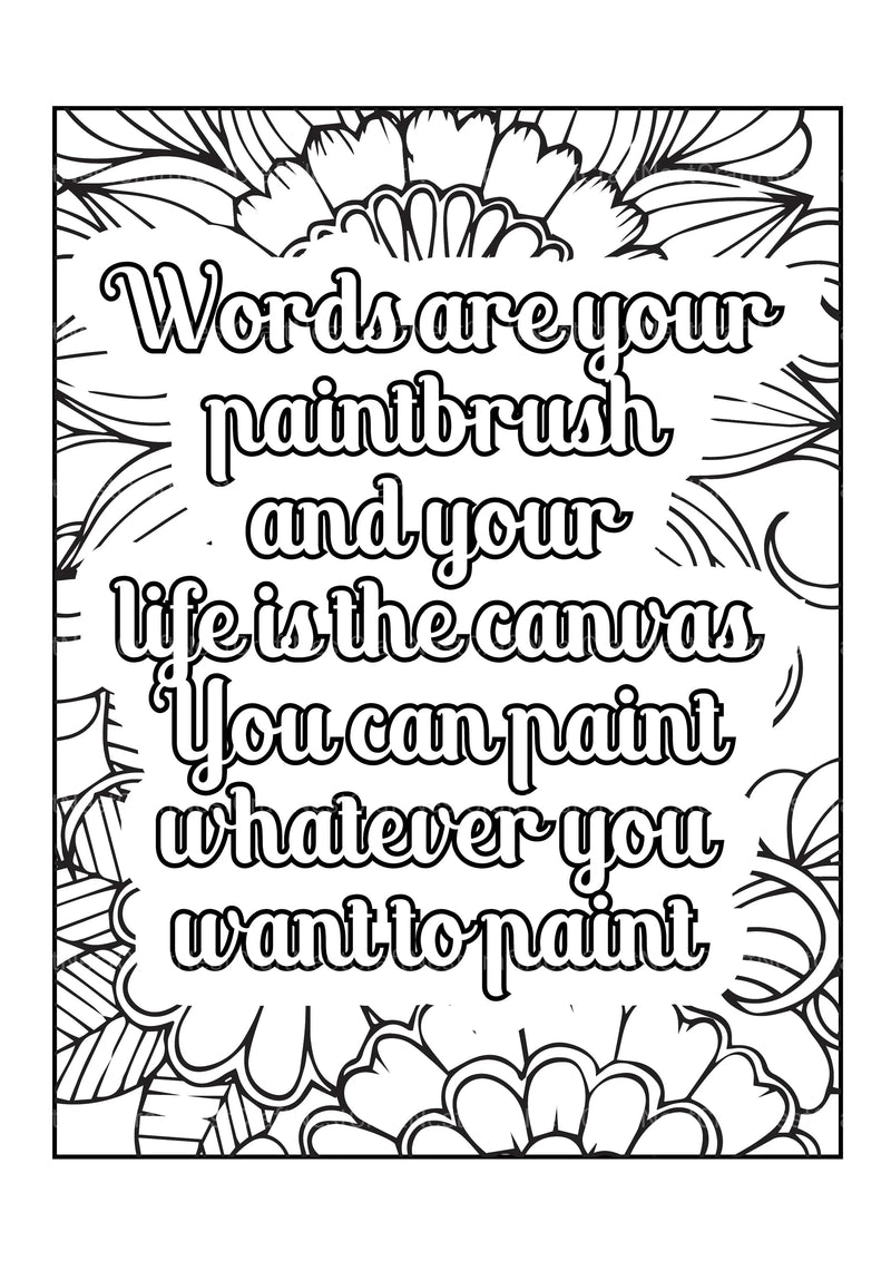 Motivational Quotes Coloring Book 8 - CraftNest - Digital Crafting and Art