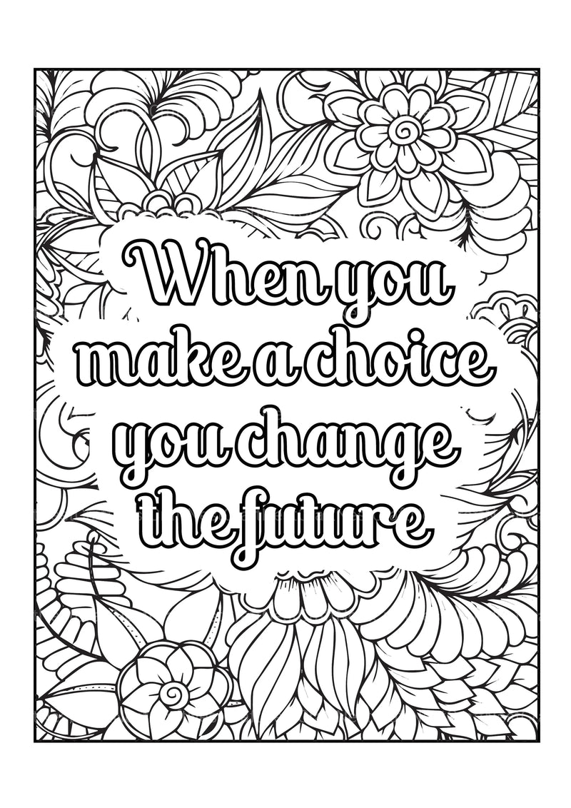 Motivational Quotes Coloring Book 8 - CraftNest - Digital Crafting and Art