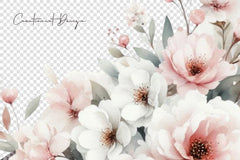 Blush Pink Wedding Florals Clipart Bundle - CraftNest - Digital Crafting and Art