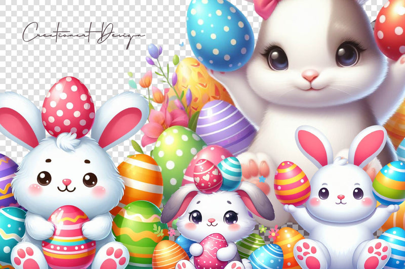Easter Bunny Clipart Bundle 1 - CraftNest - Digital Crafting and Art
