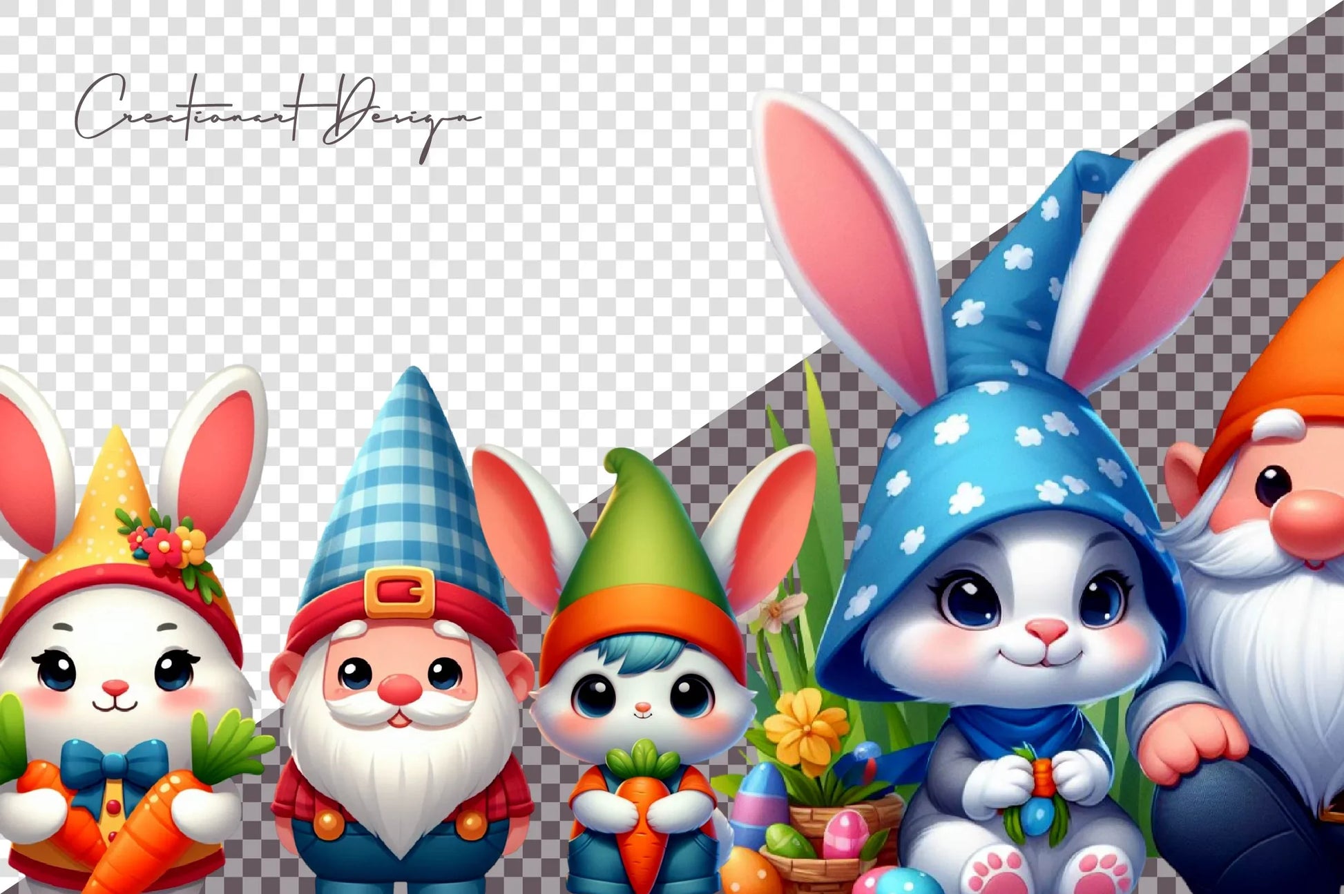 Cute Easter Clipart Bundle - CraftNest - Digital Crafting and Art