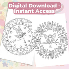 Fairy Mandala Coloring Book Bundle - CraftNest - Digital Crafting and Art
