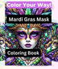 Mardi Gras Mask Coloring Book Bundle