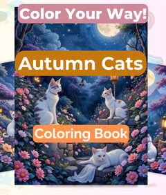 Autumn Cats Coloring Book Bundle - CraftNest - Digital Crafting and Art