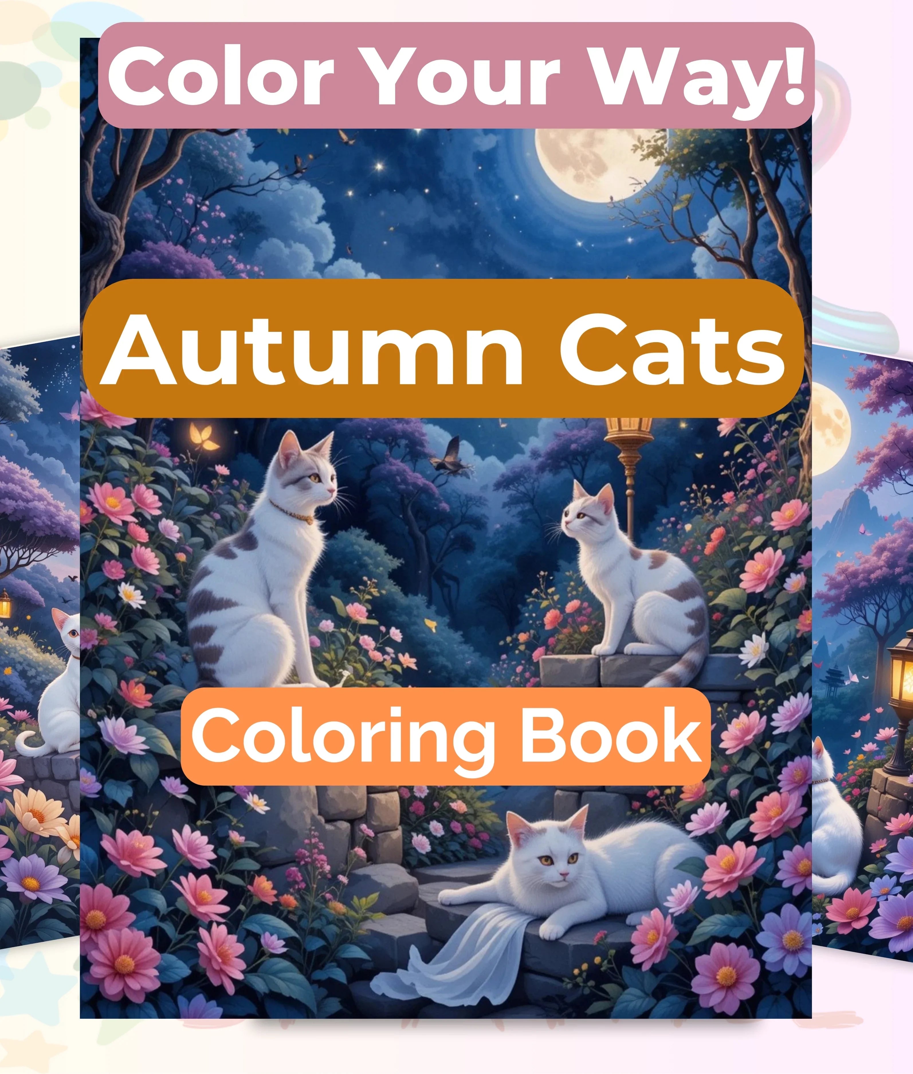 Autumn Cats Coloring Book Bundle - CraftNest - Digital Crafting and Art