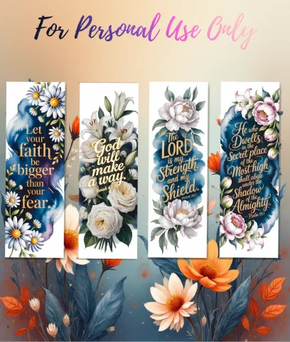 Bible Quotes Bookmarks Junk Journal Bundle - CraftNest - Digital Crafting and Art