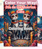 Dia de los Muertos Cats Coloring Book Bundle