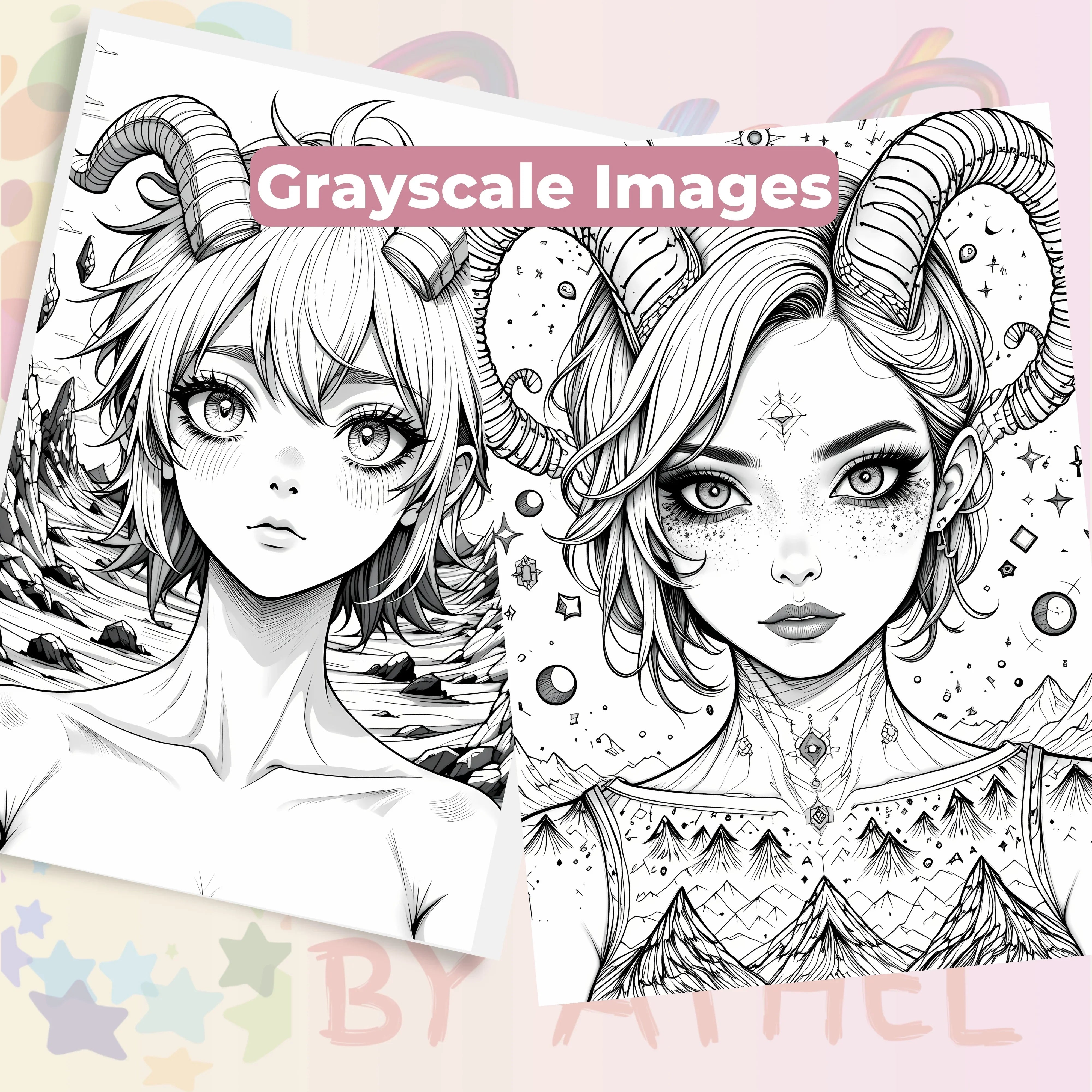 Capricorn Coloring Book Bundle - CraftNest - Digital Crafting and Art