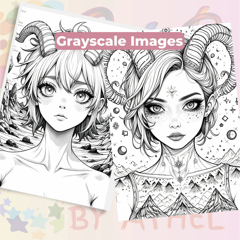 Capricorn Coloring Book Bundle - CraftNest - Digital Crafting and Art