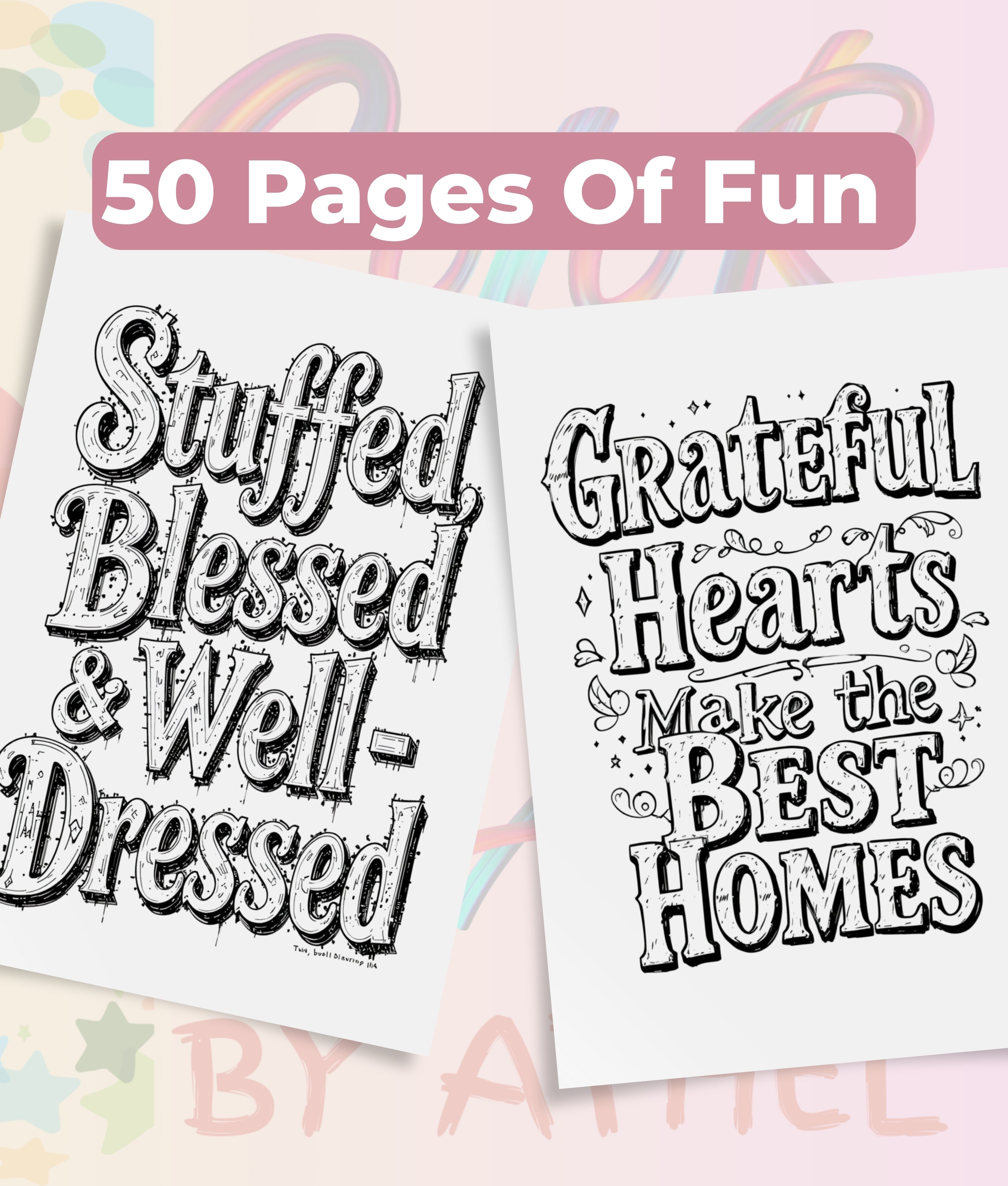 Thanksgiving Vintage Texts Coloring Books Bundle