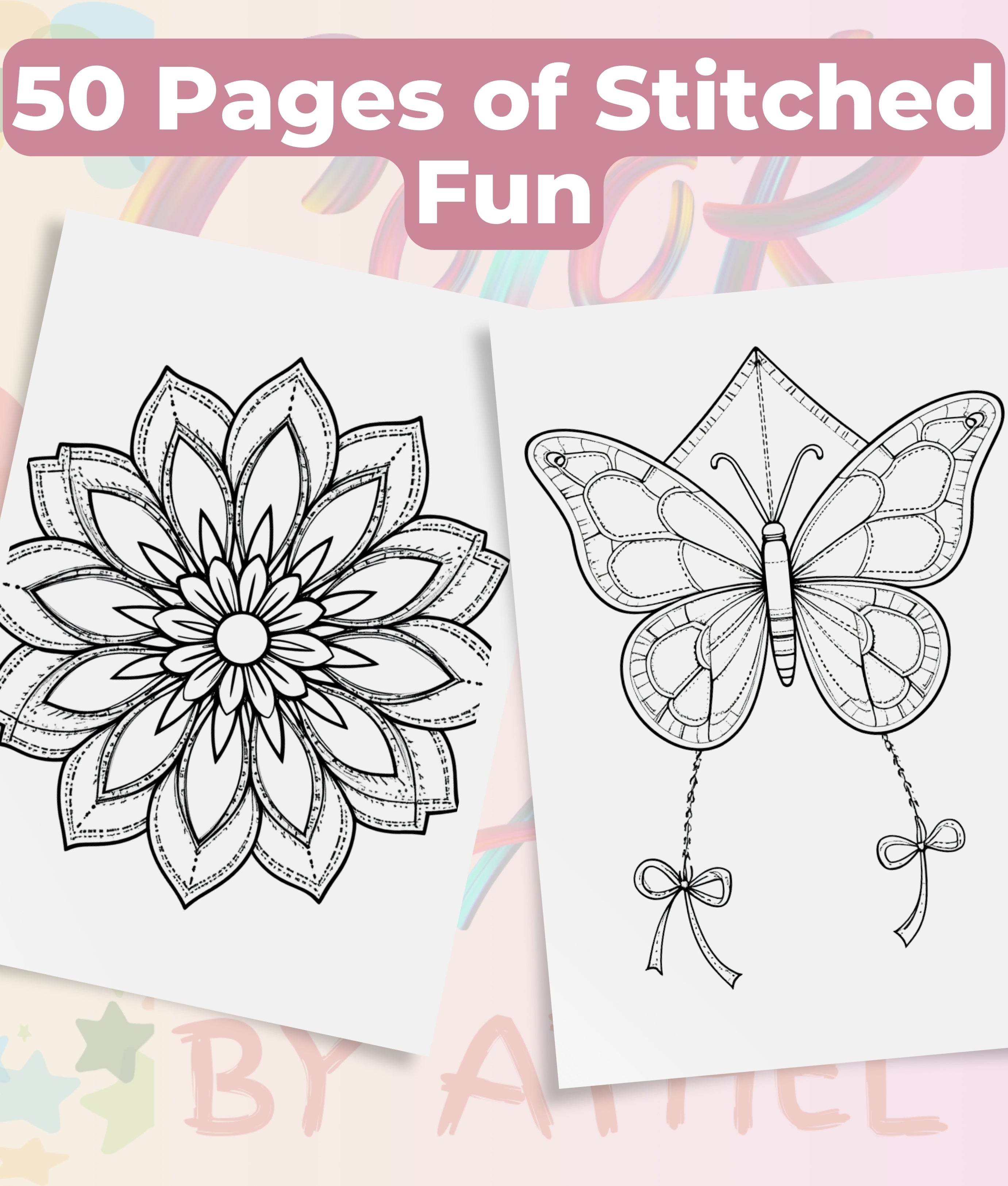 PatchworkStitched Coloring Books Bundle Vol 1