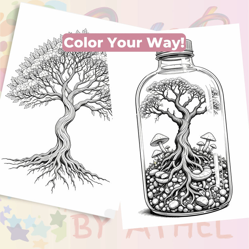 Tree of Life Coloring Book Bundle - CraftNest - Digital Crafting and Art