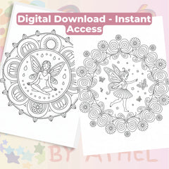 Fairy Mandala Coloring Book Bundle - CraftNest - Digital Crafting and Art