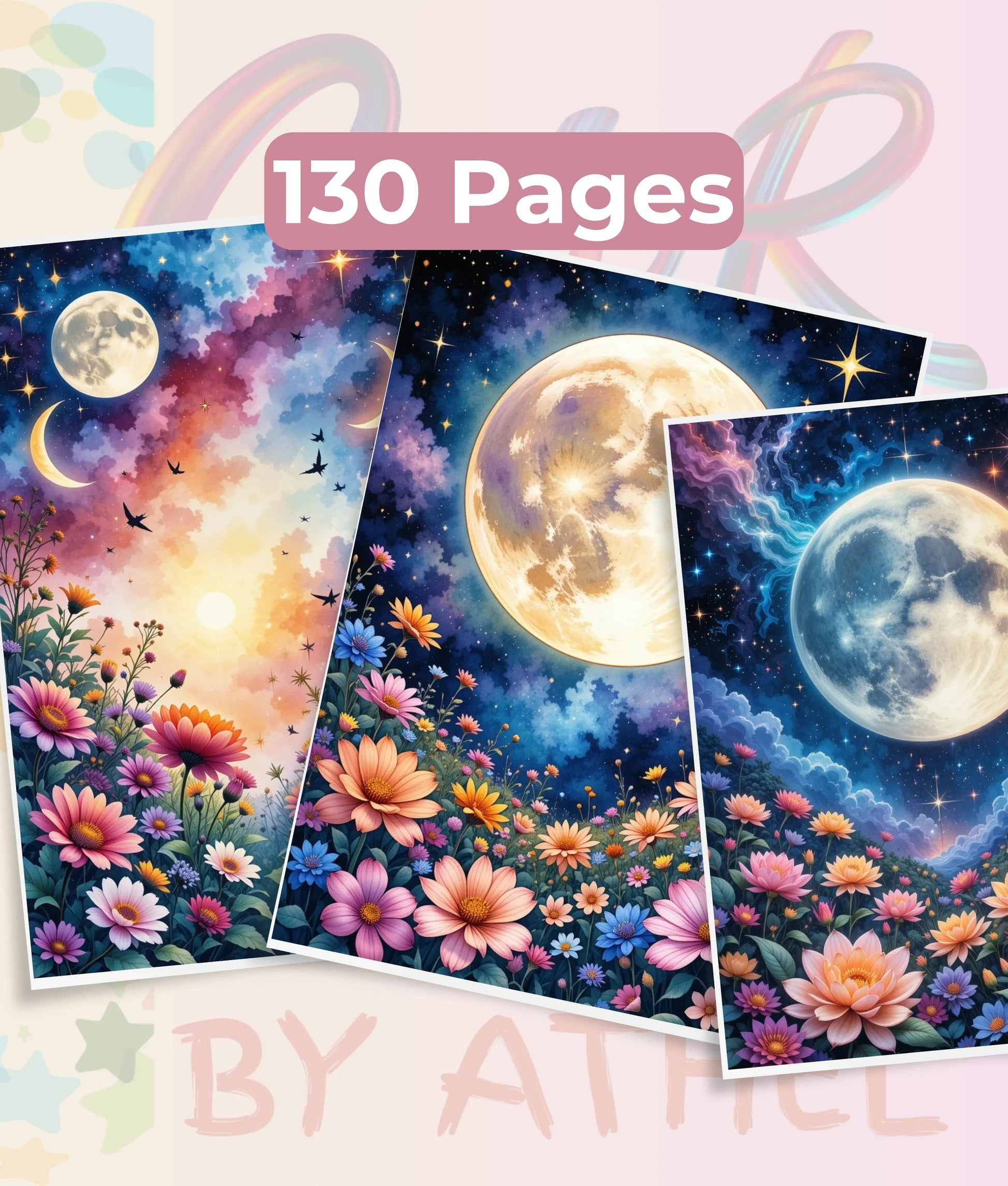 Celestial Garden Motivational Coloring Book Bundle - CraftNest - Digital Crafting and Art