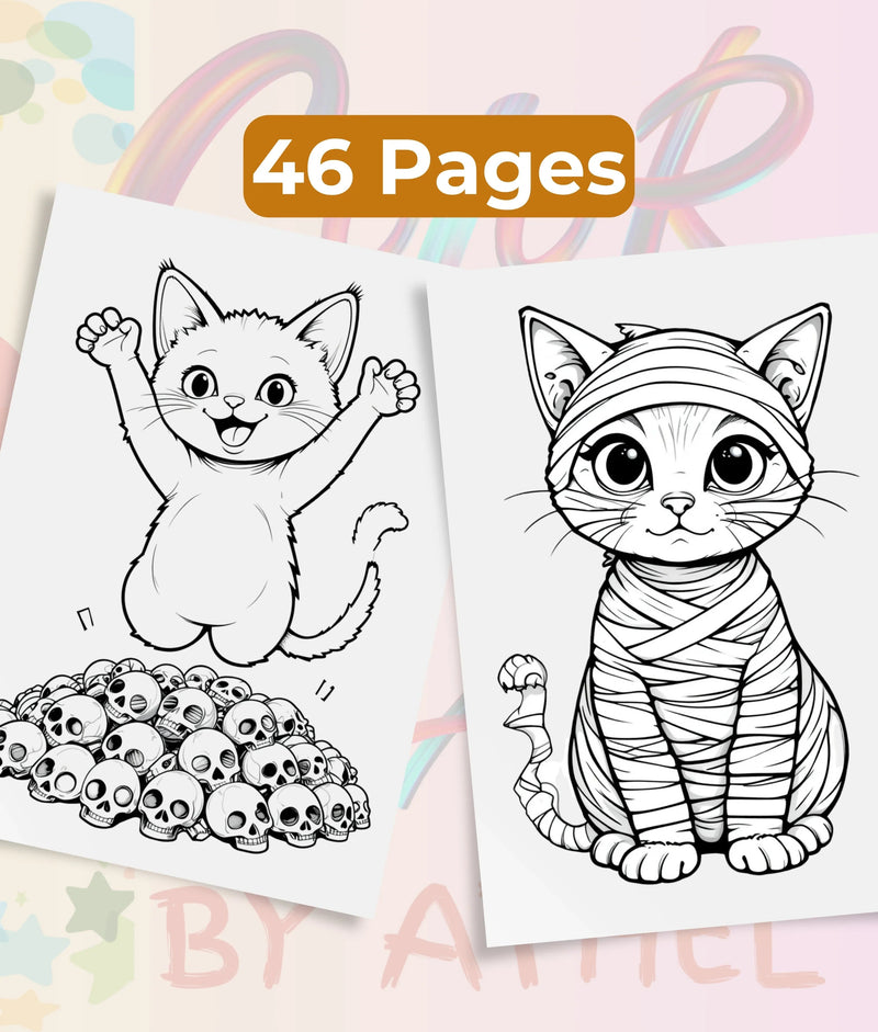 Autumn Cats Coloring Book Bundle - CraftNest - Digital Crafting and Art