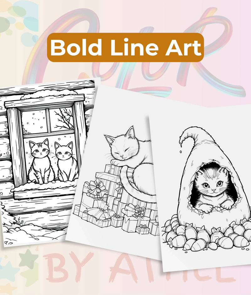 Autumn Cats Coloring Book Bundle - CraftNest - Digital Crafting and Art