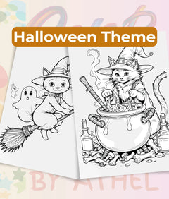 Autumn Cats Coloring Book Bundle - CraftNest - Digital Crafting and Art