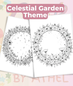 Celestial Garden Motivational Coloring Book Bundle - CraftNest - Digital Crafting and Art