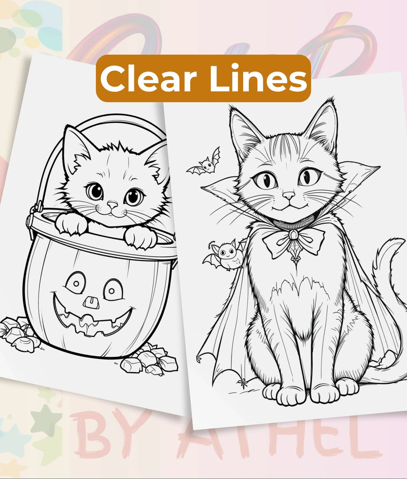 Autumn Cats Coloring Book Bundle - CraftNest - Digital Crafting and Art