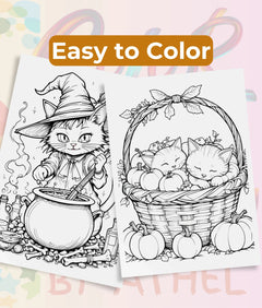 Autumn Cats Coloring Book Bundle - CraftNest - Digital Crafting and Art
