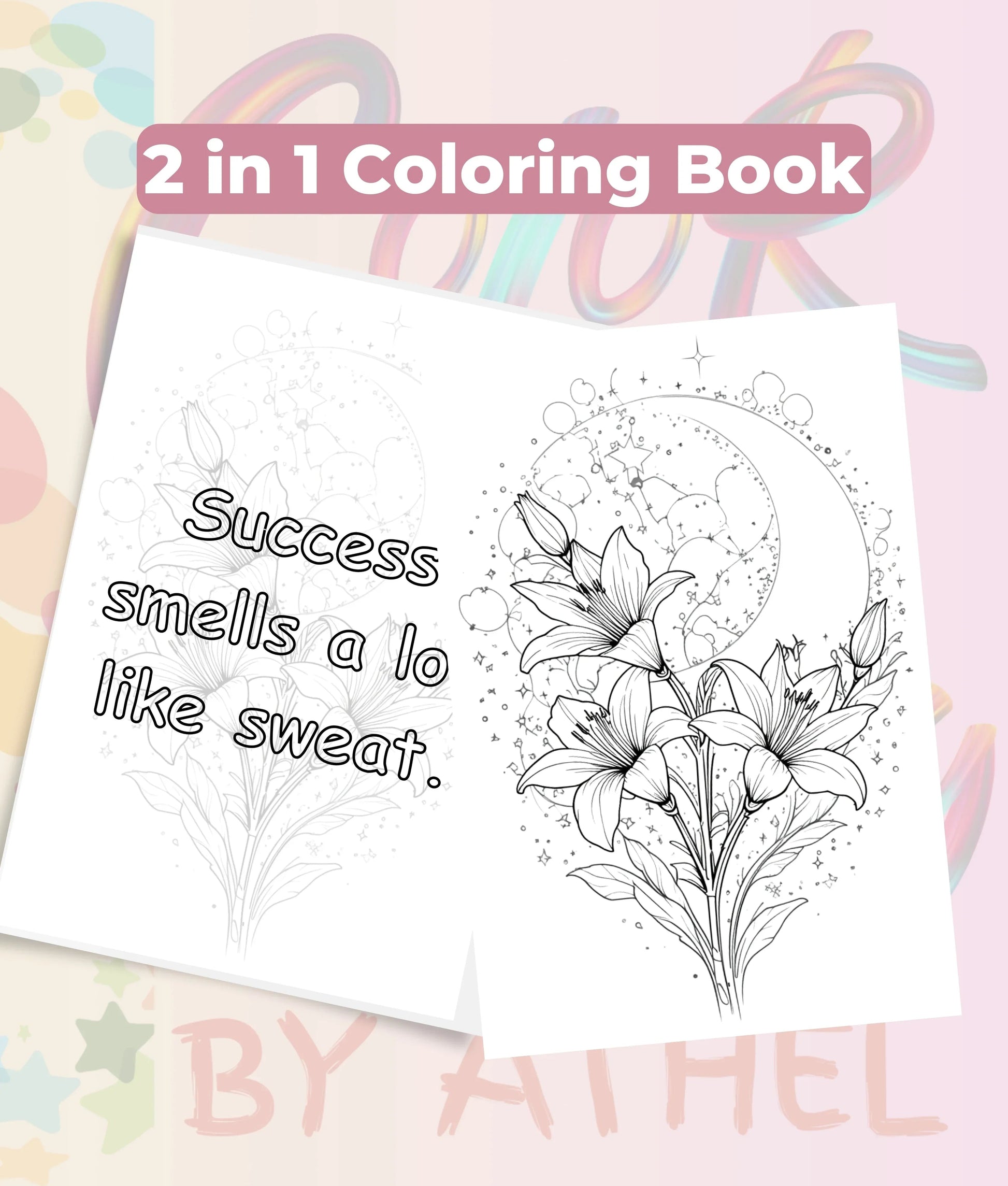 Celestial Garden Motivational Coloring Book Bundle - CraftNest - Digital Crafting and Art