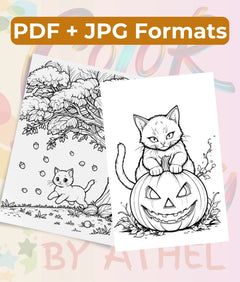 Autumn Cats Coloring Book Bundle - CraftNest - Digital Crafting and Art