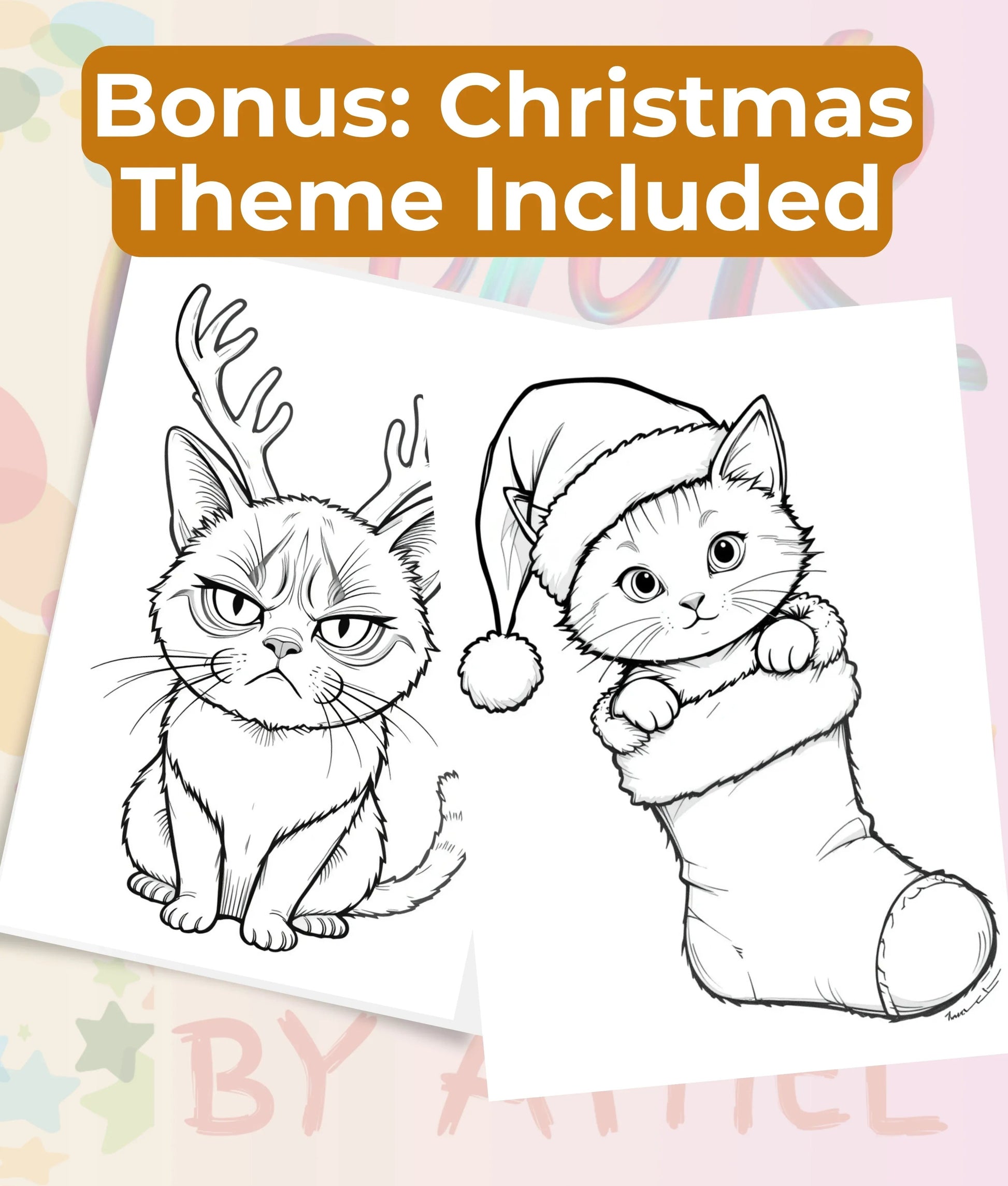Autumn Cats Coloring Book Bundle - CraftNest - Digital Crafting and Art