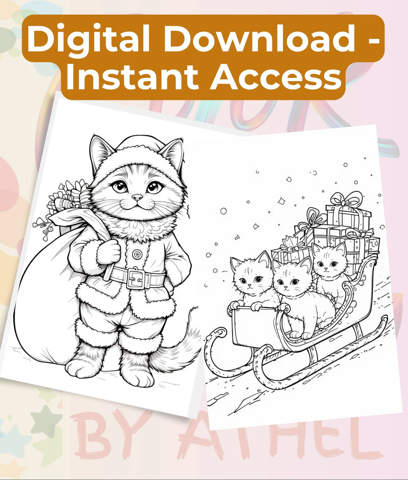 Autumn Cats Coloring Book Bundle - CraftNest - Digital Crafting and Art