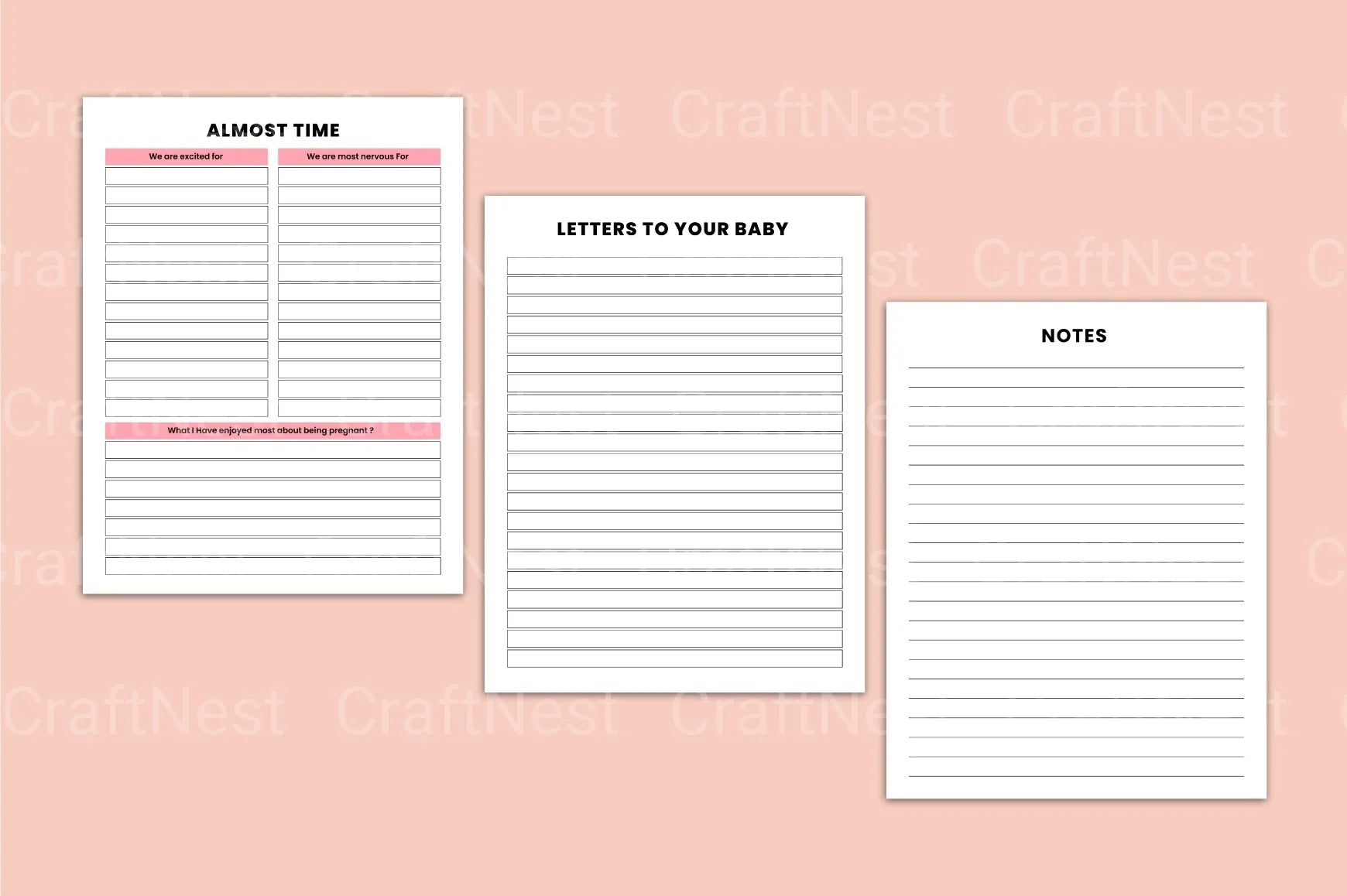 Pregnancy KDP Journal: Track Your Journey - CraftNest - Digital Crafting and Art