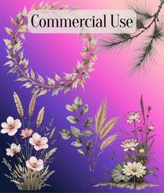 Japandi Botanical Clipart Bundle - CraftNest - Digital Crafting and Art