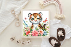 Tiger Flowers Clipart Bundle - CraftNest - Digital Crafting and Art