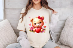 Valentine Teddy Bear Clipart Bundle 3 - CraftNest - Digital Crafting and Art