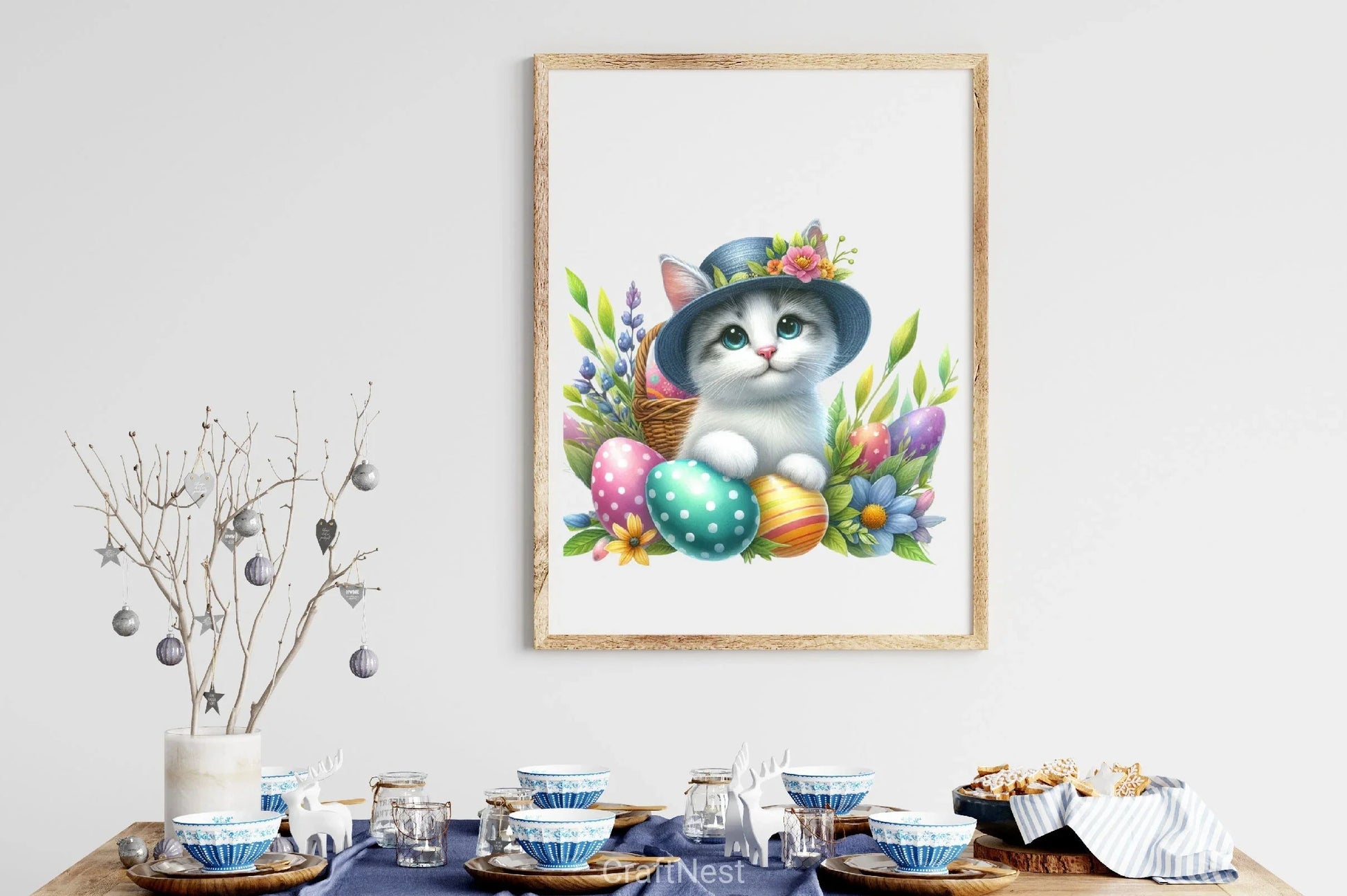 Easter Cat Peeking Clipart Bundle 2 - CraftNest - Digital Crafting and Art