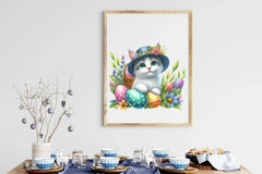 Easter Cat Peeking Clipart Bundle 2 - CraftNest - Digital Crafting and Art