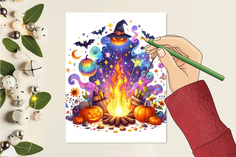 Halloween Fire Clipart Bundle - CraftNest - Digital Crafting and Art