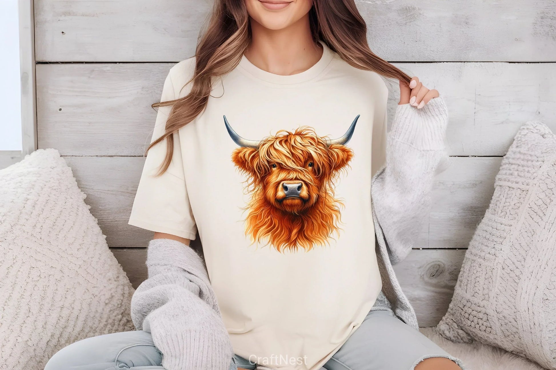 Highland Cow Clipart Bundle - CraftNest - Digital Crafting and Art