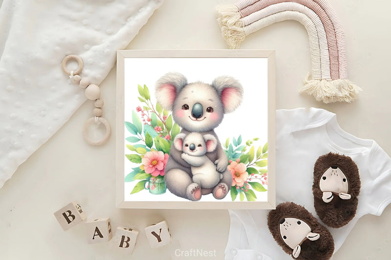 Mother's Day Koala Clipart Bundle - CraftNest - Digital Crafting and Art