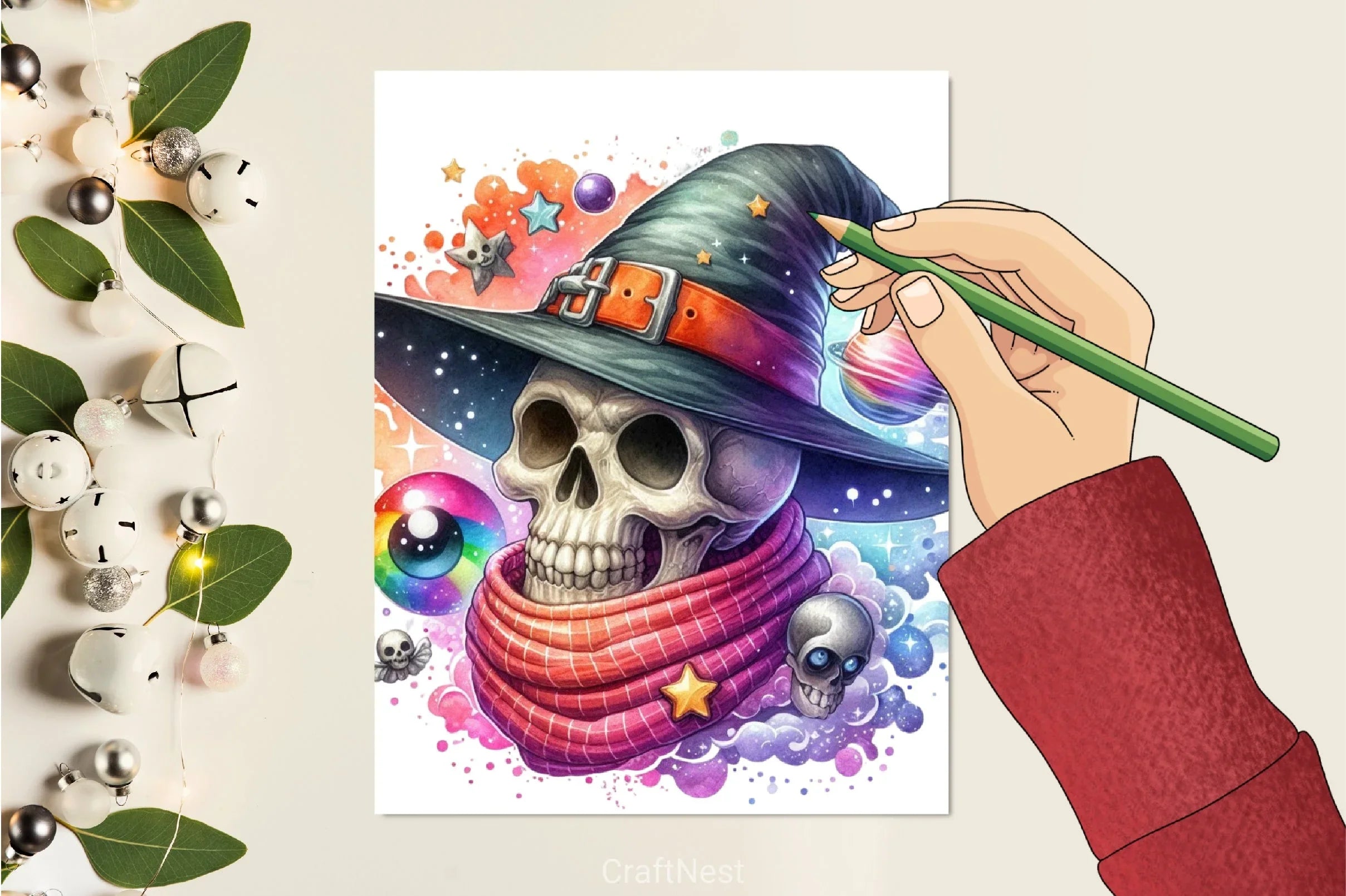 Witch Skull Clipart Bundle - CraftNest - Digital Crafting and Art