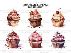Chocolate Cupcakes Clipart - CraftNest